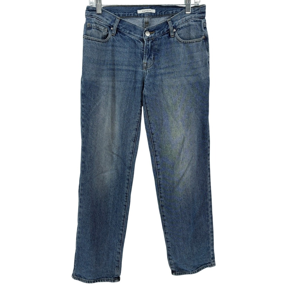 Pacsun Low Rise Straight Leg Denim Jeans Women's Size 27 Skater Grunge Cotton